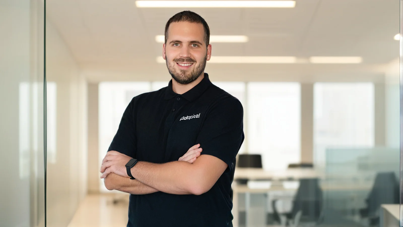 Mihailo Raspopović in the Codepixel office