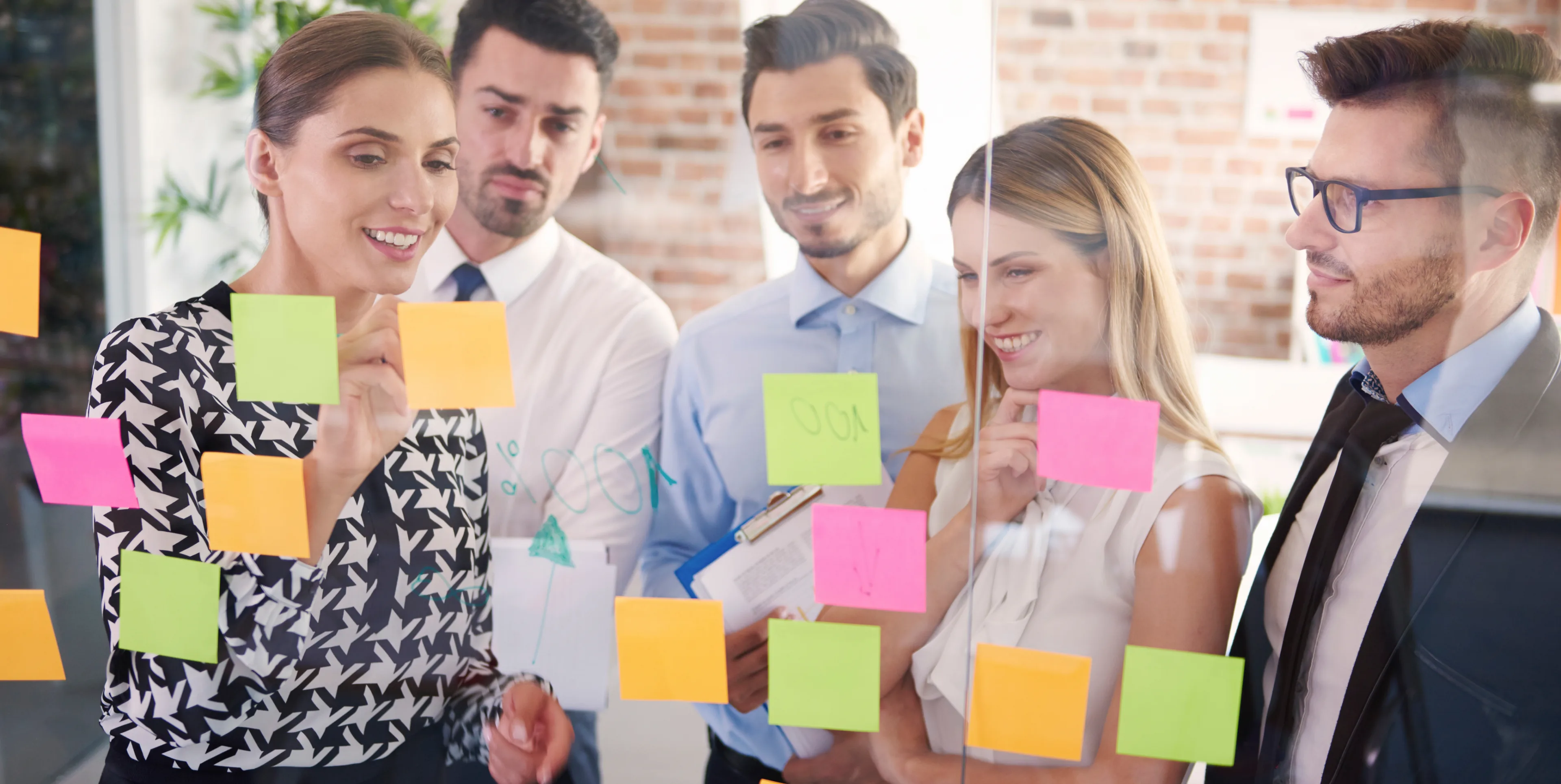 A team working together in an office