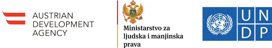 Austrian Development Agency, Ministry for Human and Minority Rights and UNDP logos