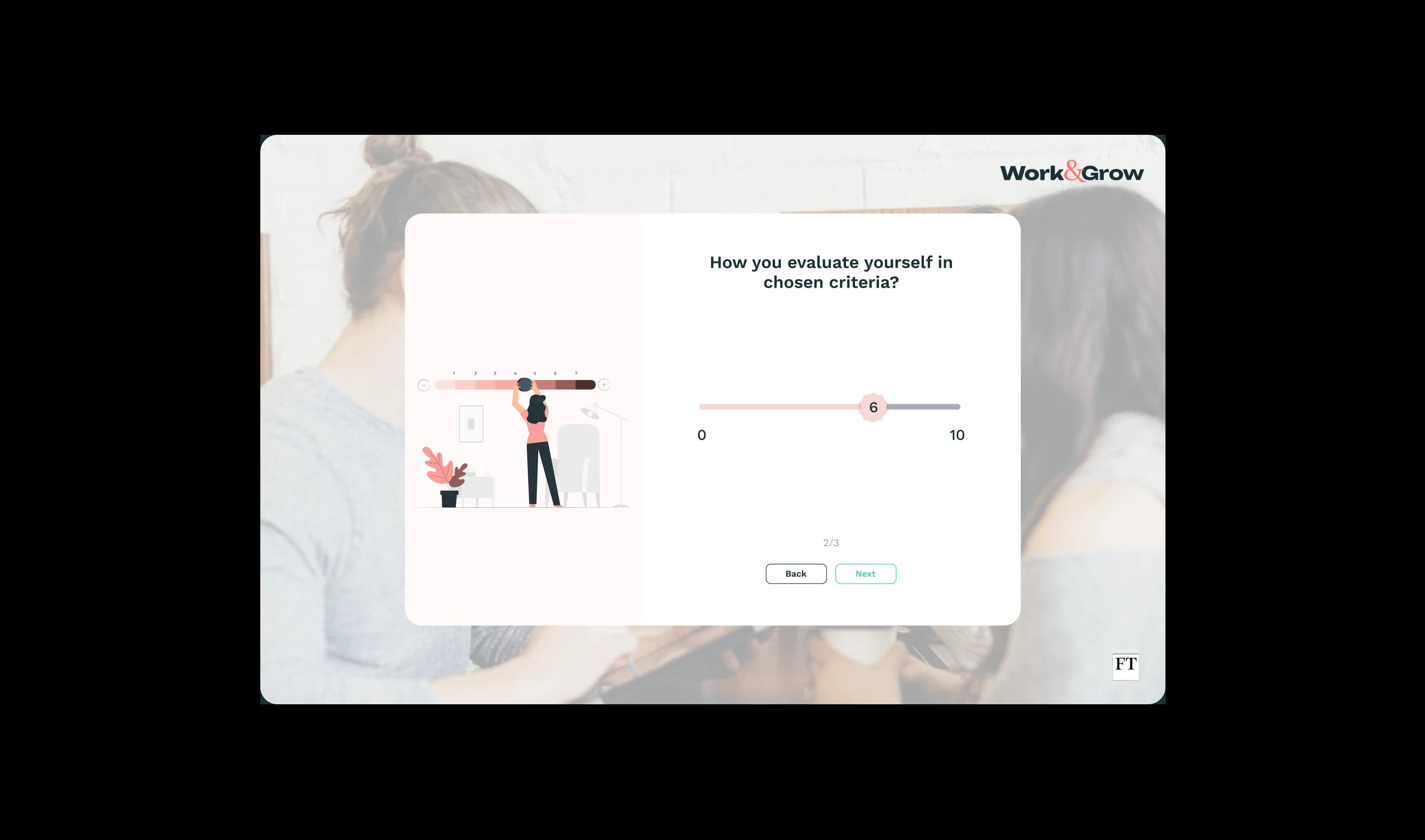 Onboarding question two: rating yourself against the chosen criteria