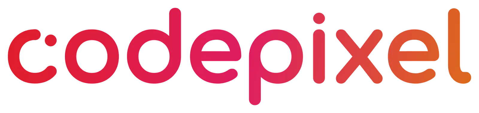 The final Codepixel logo in the new gradient palette